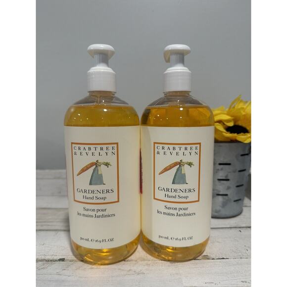 Crabtree & Evelyn Hand Wash Gardeners Hand Soap 16.9 fl oz 2 Bottles